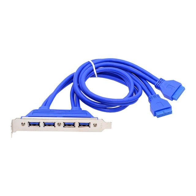 axGear 20-Pin Motherboard Header Female to 4 x USB 3.0 Female Panel Mount Cable