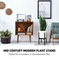thumbnail image 2 of Fox & Fern Adjustable Plant Stand Indoor - 8 to 12 Inch Mid Century Bamboo Plant Stand with Adjustable Width; Plug In Design; Easy to Assemble; Two Height Options - For 8 9 10 11 & 12 Inch Pots, 2 of 5