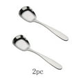 thumbnail image 2 of 2Pcstainless Steel Spoon Flat Bottom Spoon Dessert Spoon Rice Spoon, 2 of 2
