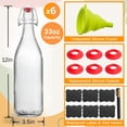 thumbnail image 2 of Botellas de vidrio WILLDAN con tapa swing top de 1 L [paquete de 6] para kombucha, 2 of 9