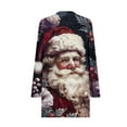 thumbnail image 6 of Craaazy Women's Christmas Printed Tops Fuzzy Lined Long Sleeve Shirts Essential for Cold Days Gifts, 6 of 6
