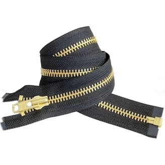 YKK Open End Zip - Black Metal Tooth/Finish - Heavy Duty - Hd-3-6
