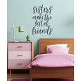 thumbnail image 4 of Sisters Best of Friends Vinyl Lettering Wall Decals Sticker Decor Quote 16x23-Inch Black, 4 of 6