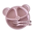 thumbnail image 1 of Juego de platos divididos de 3 compartimentos para niños pequeños, vajilla infantil para la cena en casa. rosado, 1 of 8