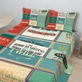 thumbnail image 2 of Ambesonne Saying Fitted & Top Sheet Set with Shams, Uplifting Wise Messages, Beige Green Red, 2 of 8