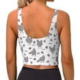 thumbnail image 4 of Goofa Funny Chicken Printed Sports Bras for Women, High Impact Running Bra Workout Crop Tank Tops Longline Sports Bra Push up-Large, 4 of 9