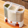 thumbnail image 3 of Tanque De Almacenamiento De Granos Montado En La Pared Dispensador De Alimentos Secos Cubo De Arroz Caja De Almacenamiento Para Granos Frijoles De Arroz Yuarrent HA035110-00, 3 of 6