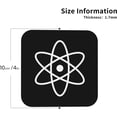 thumbnail image 3 of Retro Atomic Atom Symbol Coaster Anti Scalding Absorbent Cup Coasters, for Dining Room, Kitchen, Office 6 Pcs, 3 of 8