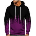 thumbnail image 1 of Men's Loose Printed Hooded Sweatshirt Men's Casual Fashion Sports Sweatshirt, 1 of 5