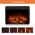thumbnail image 4 of WAMPAT 23" Electric Fireplace Insert with Remote Control, Recessed & Wall Mounted Fireplace Heater, Adjustable Flame Brightness & Timer, Overheating Protection, 1400W, 4 of 8
