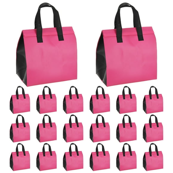 Bolsas Térmicas Aisladas Uxcell [20PCS] - Aislamiento Térmico para Comida - [Rojo Rosa Bicolor-9.4IN]