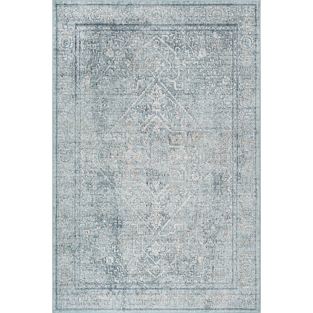 Mainstays Baltimore Blue Area Rug, 5’ x 7’
