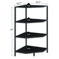 thumbnail image 5 of VECELO Set of 2 Corner Shelf, 4-Tier Corner Bookshelf Small Bookcase Display Rack Plant Stand, Black, 5 of 7