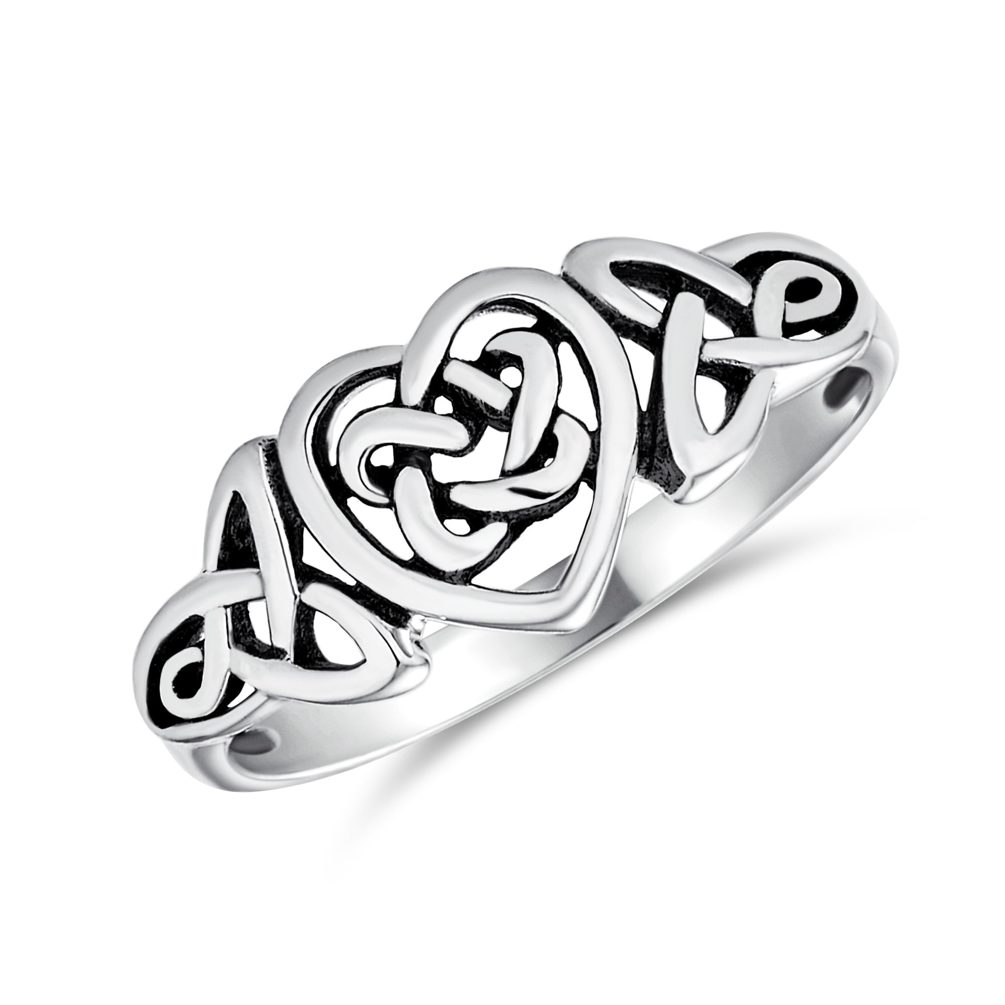Bling Jewelry Womens Best Friends Celtic Infinity Love Knot Heart Promise Ring Sterling Silver