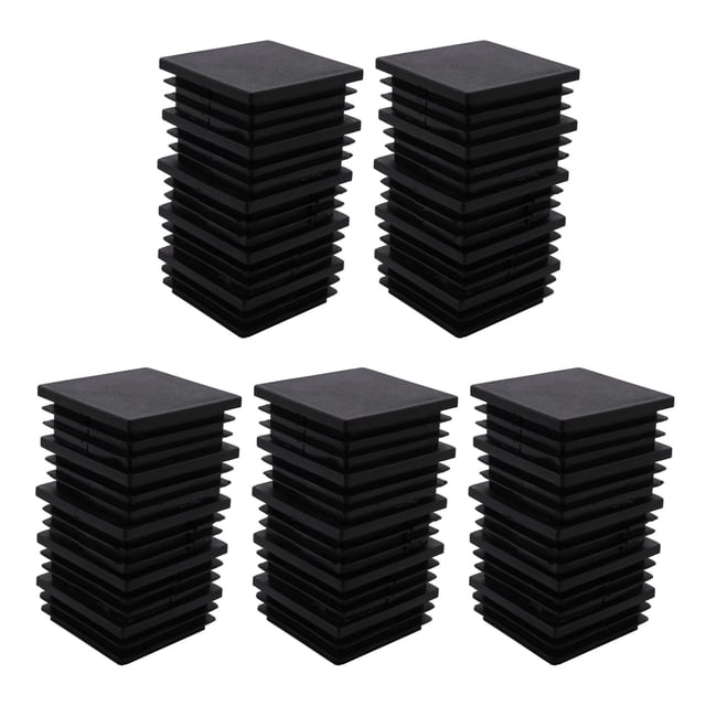 Insertos de Tubo Cuadrado de Plástico Tapas de Tapa Ciega 50mmx50mm 25 Piezas