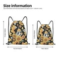 thumbnail image 4 of Easygdp Mushrooms Honeycomb Drawstring Backpack, Beach Sackpack, Travel Sackpack Lightweight for Sports, Gym, Travel, Swimming - Small, 4 of 9