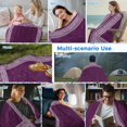thumbnail image 5 of Dark Purple Retro Greek Key Cooling Blanket,Lightweight Summer Throw Blanket with Double Sided Cold Effect,Geometric Greece Ancient Farmhouse Picnic Blankets Bed Sheet for Hot Sleepers 50"x60", 5 of 8