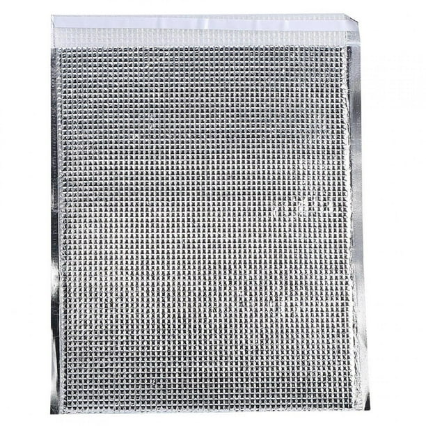 Juego de 10 bolsas térmicas desechables para almacenar alimentos con aislamiento de papel de aluminio plateadas 30 x 35 cm
