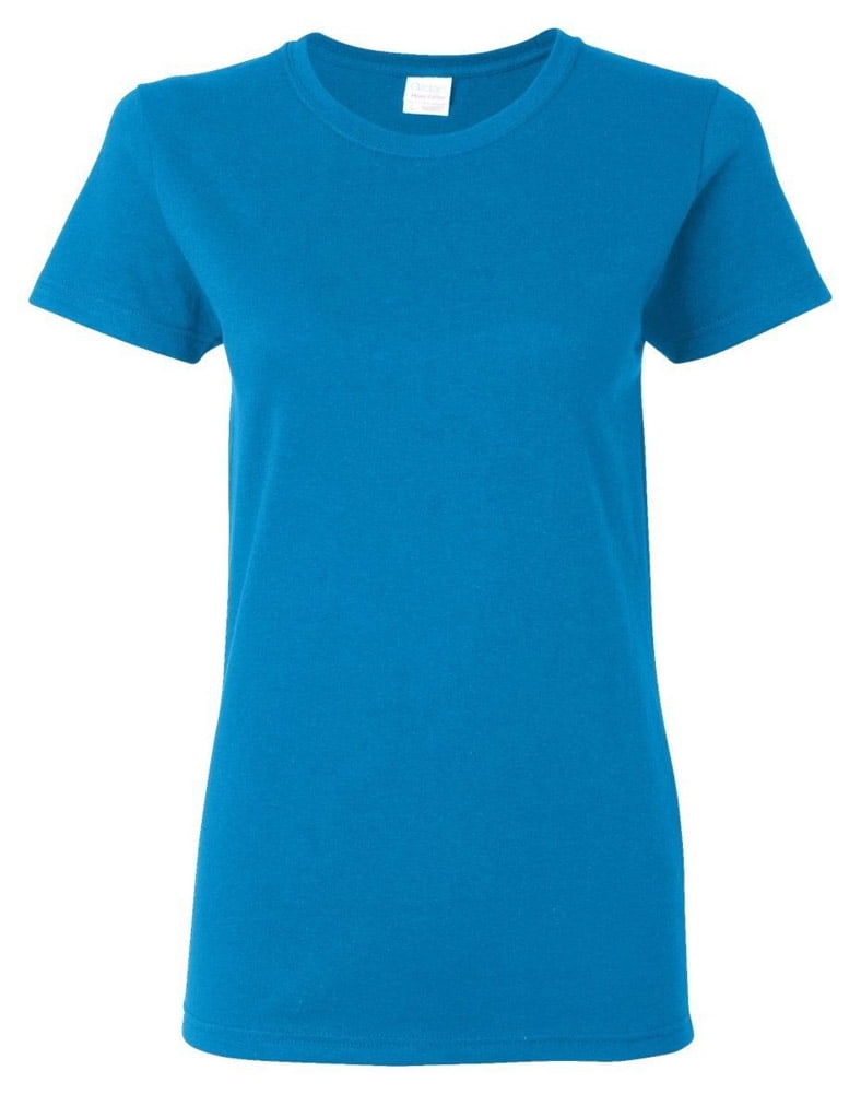 Gildan 5000L Women's Cotton T-Shirt -Neon Blue-Large