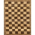 thumbnail image 1 of Ahgly Company Machine Washable Indoor Rectangle Abstract Yellow Area Rugs, 7' x 9', 1 of 7