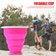 thumbnail image 2 of Botella de agua de silicona para viajes de camping, taza plegable portátil (rosa roja) Likrtyny Para estrenar, 2 of 9
