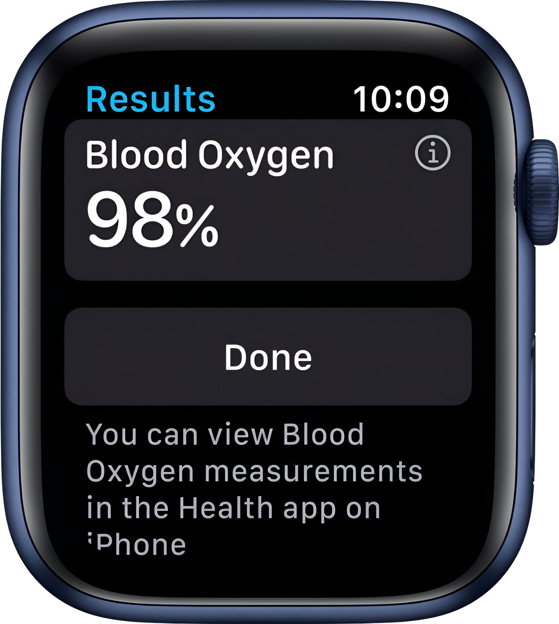 Restored Apple Watch Series 6 (GPS, 44mm) - Blue Aluminum Case - Deep Navy Sport Band (Refurbished)