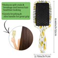 thumbnail image 4 of Watercolor Lemon Hair Brush Detangler Brush with Nylon Bristle for Thick Curly Thin Long Short Wet or Dry Hair Adds Shine and Makes Hair Health Paddle Hairbrush for Women Men, 4 of 6