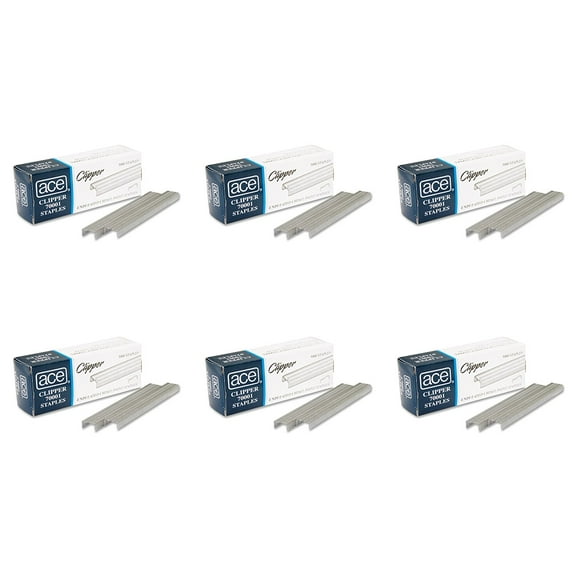 Ace Office Products 70001 Staples, Undulated, For 07020 Clipper Plier, 5000/BX, 6 Packs