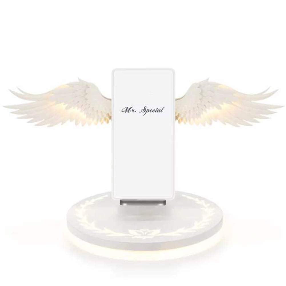 Wireless Charger, Angel Wings Charger, Wireless Charger for iPhone Xs Max/XR/XS/X/8/8 Plus Samsung S10/S10+/S9/S9+/S8/S8+/S7/S7 Edge/S6 Edge Google Pixel 3 XL AirPods2