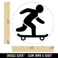 thumbnail image 2 of Skateboarding Man on Skateboard Self-Inking Rubber Stamp Ink Stamper - Brown Ink - Mini 1/2 Inch, 2 of 7