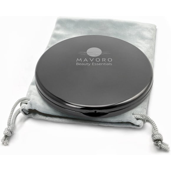 LAICAIW Magnifying Compact Mirror for Purses, 1x/10x Magnification \u2013 Double Sided Travel Makeup Mirror, 4 Inch Small Pocket or Purse Mirror. Distortion Free Folding Portable Compact Mirrors (Bl