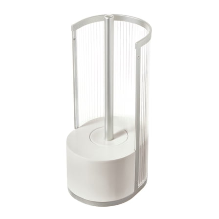 iDesign Fluted Plastic Toilet Brush and Holder for Bathroom - Ideal for Primary and Guest Bathrooms