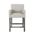 thumbnail image 2 of MODERNLUXE 26" H Counter Height Bar Stool,Upholstered Bar Chairs with Footrest and Solid Wood Legs for Kitchen,Light Gray, 2 of 7