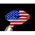 thumbnail image 2 of Lavoie, Tina 24x20 White Modern Wood Framed Museum Art Print Titled - Patriotic Lips I, 2 of 4