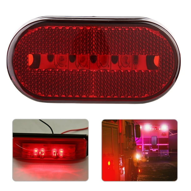 FAGINEY Side Marker Light,12V 10 LED Tail Light Side Marker Lamp with Reflex Lens for Car Truck