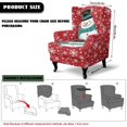thumbnail image 7 of Bulopur Snowman Wingback Chair Covers 2Pcs, Stretch Snowflake Slipcovers for Christmas Living Room Decor, 7 of 7