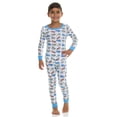 thumbnail image 3 of Cudlie Boys’ 4-Piece Pajama Set, Cotton Blend Sleepwear, 2 Tops & 2 Bottoms – Sizes 12M–5T, 3 of 9