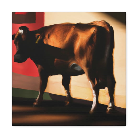 Jersey Cow Street Scene - Canvas