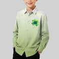 thumbnail image 2 of talentlend St. Patrick's Day Shirts for Boys Button down Long Sleeve Casual Collared Dress Shirt Kids Formal Clothes, 2 of 7
