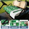 thumbnail image 4 of St. Patrick's Day Green Clover Design Golf Cart Seat Cover 51"x31" Front Bench Protector Fits Most Brands Cooling Fabric, 4 of 8
