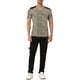 thumbnail image 2 of Inspire Chic Conjunto Camiseta de Hombre con Estampado de Leopardo, Cuello en V, Manga Corta, Talla M, Beige, 2 of 6
