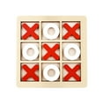 thumbnail image 1 of Classic Wooden Tic Tac Toe Game Set Portable Board for Kids Adults Family Game Night Strategy Learning Travel, 1 of 8