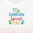 thumbnail image 4 of Inktastic Me Meemaw Loves Me Cute Girls Baby Dress, 4 of 5