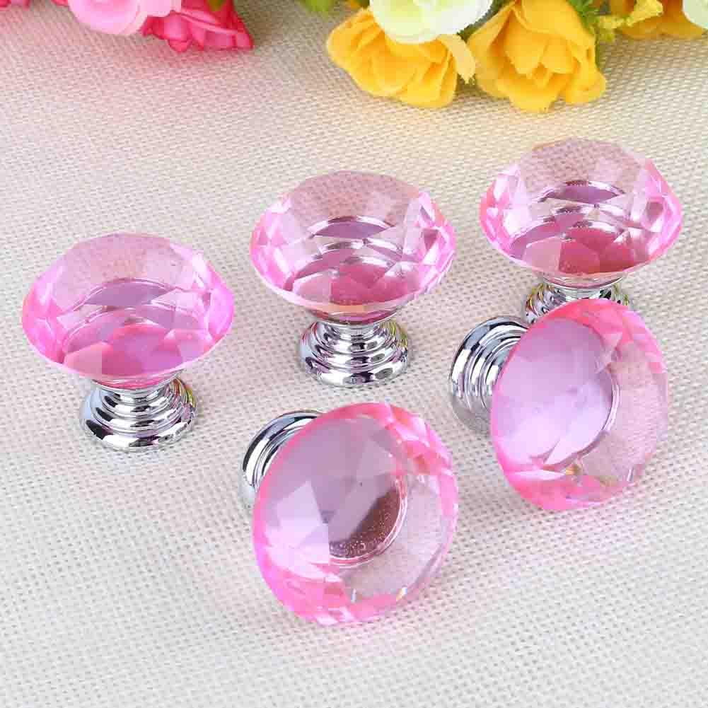 YOUTHINK 30/40mm Knobs Drawer Knobs, Crystal Glass Door Handle