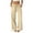 Khaki, variant on Tqcoqu Palazzo Pants for Women Summer Casual Flowy High Waist Wide Leg Pants Loose Lounge Cropped Beach Trousers with Drawstring and Pockets,Light Blue,Women's S-XXL