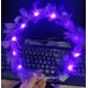 thumbnail image 2 of Doble capa bowknot red de perlas gasa foto horquilla femenina hermoso velo tocado de plumas luminosas, 2 of 2