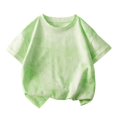 thumbnail image 2 of OGLCCG Tween Girls Tie Dye Cotton T-Shirt Round Neck Short Sleeve Summer Fashion Top Casual Loose Fit Tee Shirt 1-12 Years, 2 of 5