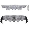thumbnail image 5 of Halloween Fireplace Decorations, 18 x 96 inch Tgnazet Halloween Fireplace Scarf Black Lace Spiderweb Fireplace Mantle Scarf, Cobweb Fireplace Scarf for Halloween Party Decorations, 5 of 6