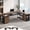Walnut, variant on 78" Executive Desk with Lockable File Cabinet, L Shaped Office Desk with Power Outlets, Large Reversible Computer Desk with Drawers, Storage Shelves & Privacy Screen, Corner Workstation, Walnut