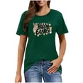 thumbnail image 1 of Mujeres Manga Corta de Verano Tops Pascua Impresa Cuello Redondo, Blusa de Moda Casual para la Primavera, 1 of 5